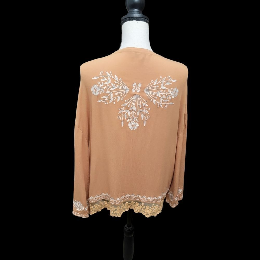 Sundance Boho Belle Embroidered Open Front Kaftan… - image 9